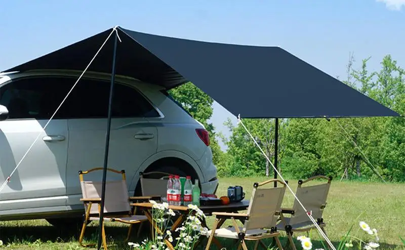 

Portable Waterproof Roof Tent Car Awning Sun Shelter Universal SUV Camping Tent Universal For SUV Minivan Hatchback Camping