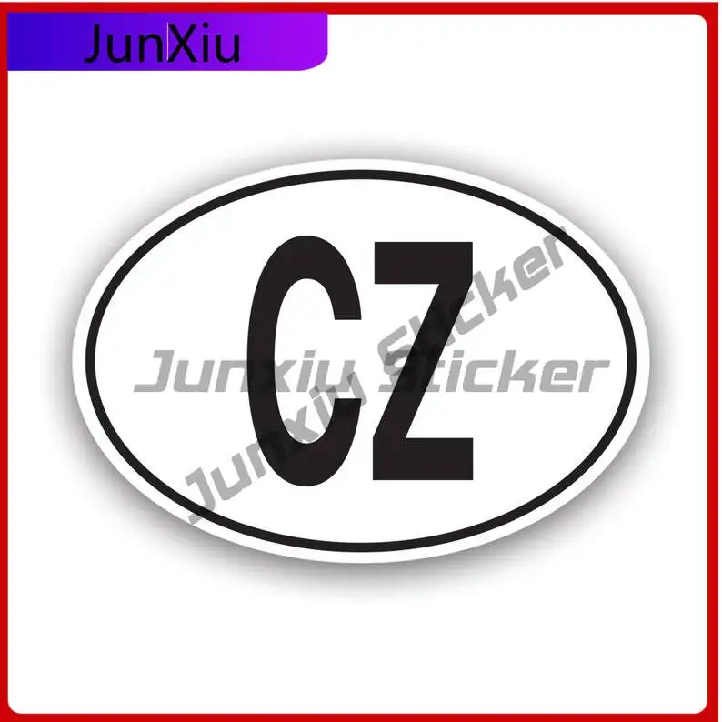 

Cz Czech Republic Country Code Oval Sticker Uv Protected Decalsczech Country Code Euro Ovals Car Sticker Vinyl Decal Waterproof