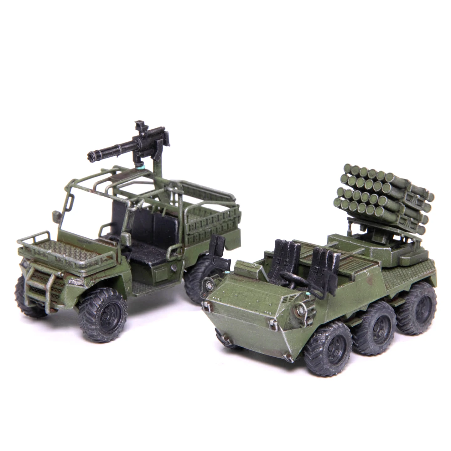 1/72 AM China Bobcat all terrain vehicle assault type+107 rocket launcher launch system static finished product model
