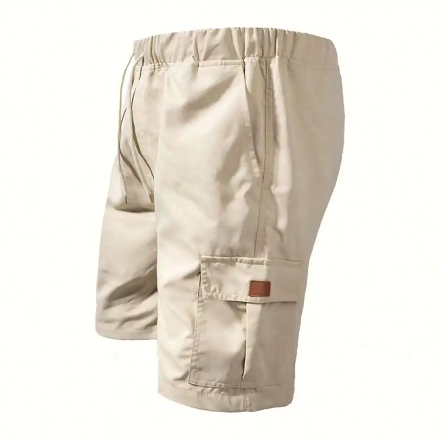 

Mens Cargo Shorts Elastic Waist Drawstring Casual Summer Shorts