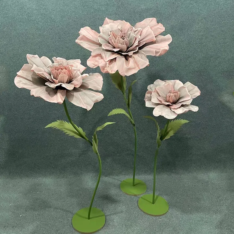 Wedding Props Foam Peony Artificial Big Flowers Wedding Road Lead Hibiscus Flower Stand Stage Party Backdrop Decor Window Layout