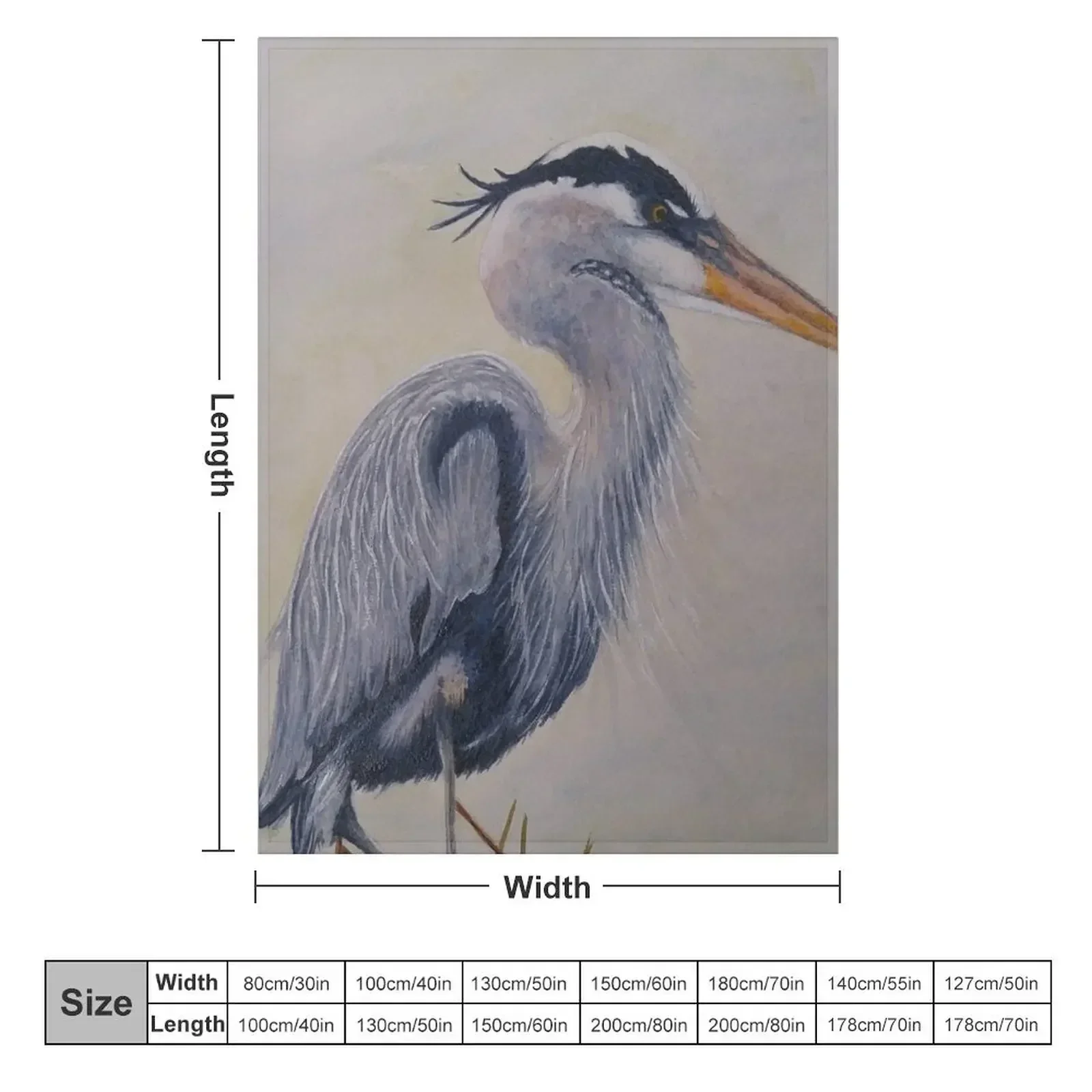 Great Blue Heron Throw Blanket Single Flannels cosplay anime Softest Decorative Beds Multi-Purpose Blankets