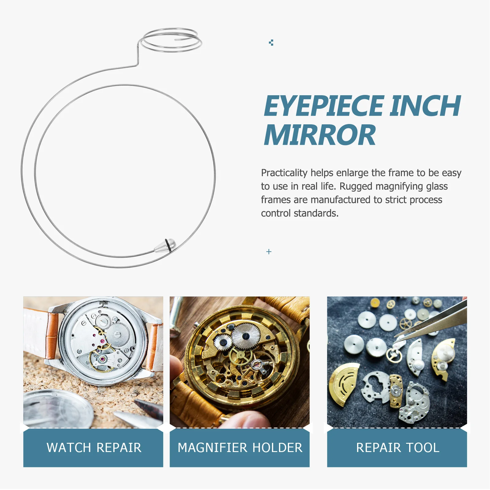 

5Pcs Loupe Holder Adjustable Metal Magnifier Fixing Circle Head Holder for Watch Repair Accessories Tool Loupe Circle