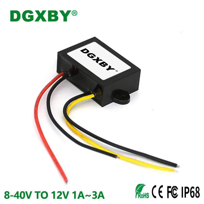 DGXBY 12V24V TO 12V 1A 2A 3A Battery Voltage Regulator 8V-40V to 12V Automatic Buck-boost Converter CE RoHS Certification