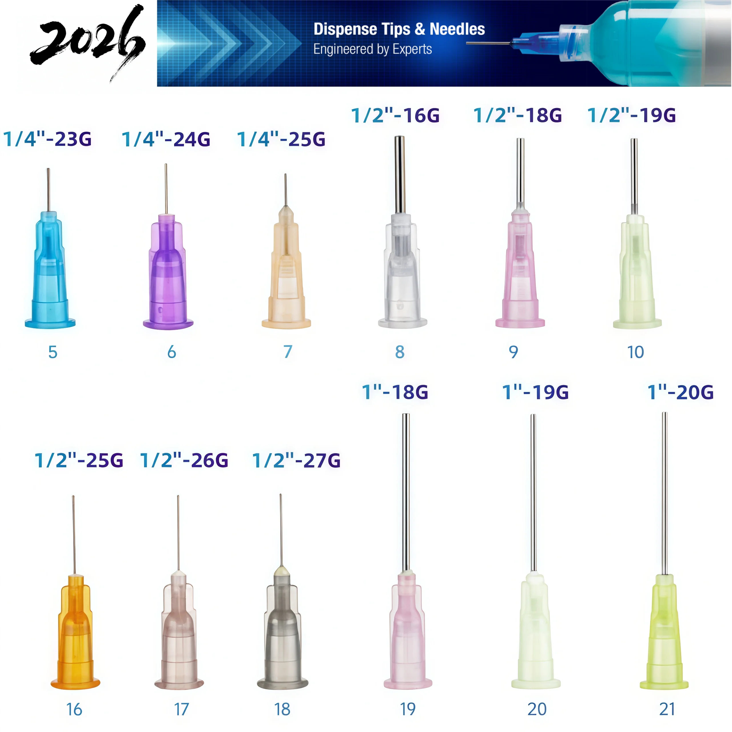 

Наконечник-игла для шприца KK Bayonet из нержавеющей стали и пластика, 1/2 дюйма, 1 дюйм, 16G, 18G, 20G, 22G, 24G, 25G, 26G, 27G, для клея