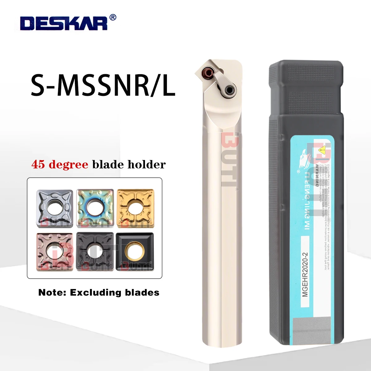 S20R/S25S/-MSSNR MSSNL12 DESKAR Original Numerical Control White Tool 45 Degree Inner Hole Tool Holder Pressure Plate Lathe Tool
