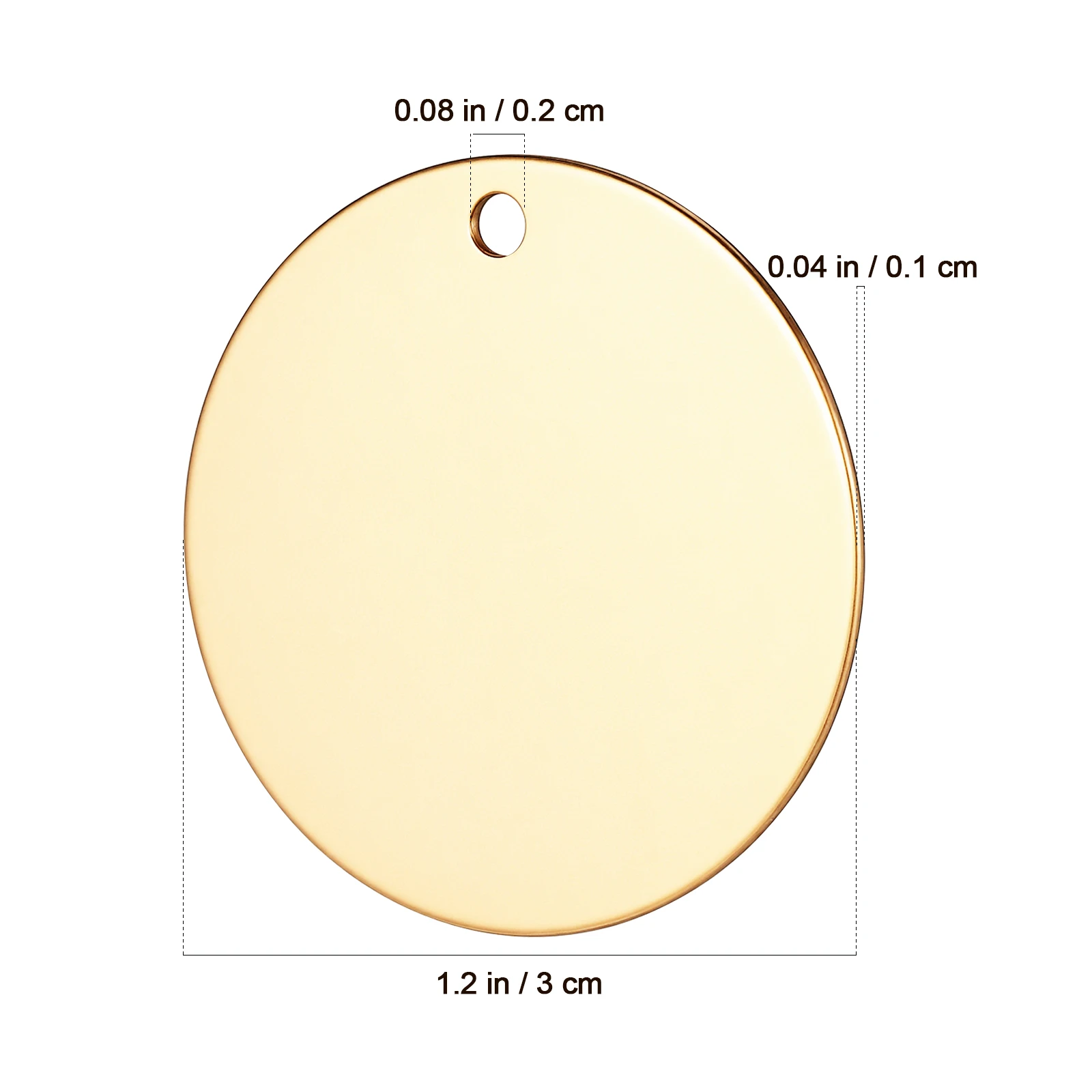 10 pçs de aço inoxidável redondo em branco pingente encantos disco plano para fazer jóias gravura carimbo chaveiro plana redonda encantos