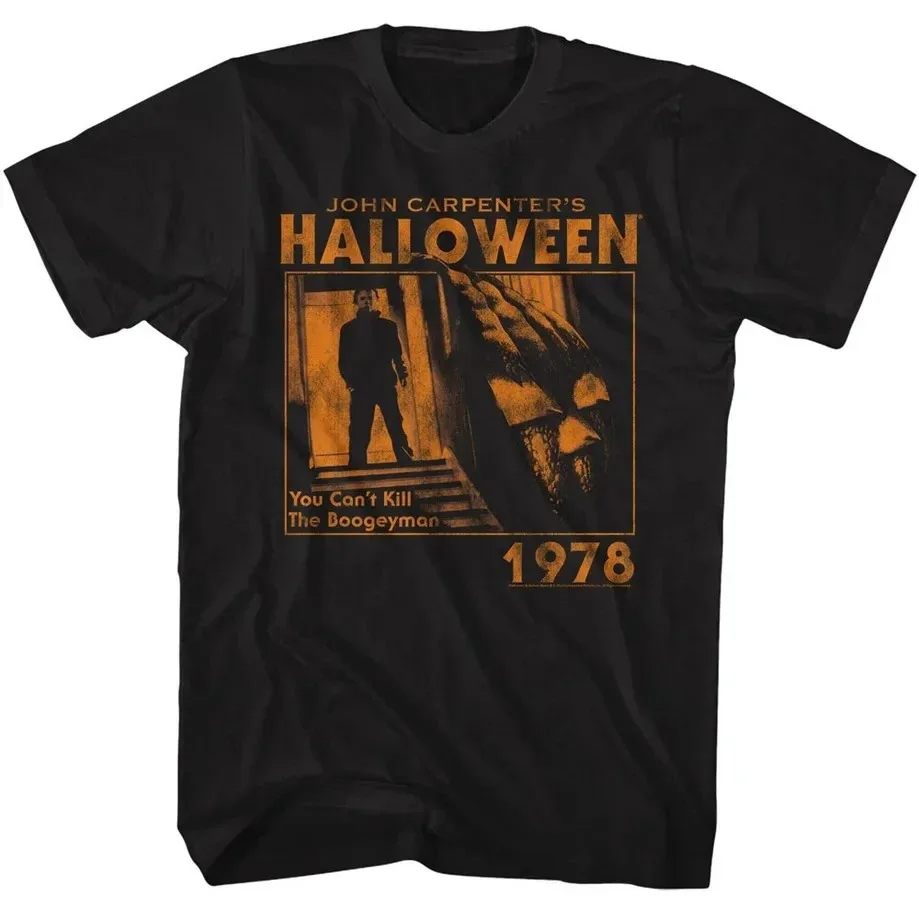 Halloween Michael Myers Horror Movie Print Cotton Short Sleeve T-Shirt Men Women Summer Vintage Streetwear Casual Tee Tops