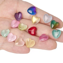 20pcs Fashion Charms Heart Shape Beads Czech Glass Lampwork Beads Loose Beads For Jewelry Making Diy Earring Bracelet 12x12mm