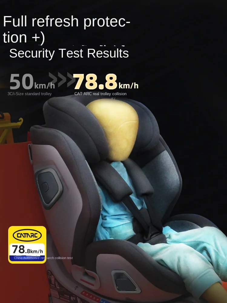 Baby child safety seat car with 0-12-year-old baby car 360 rotation.