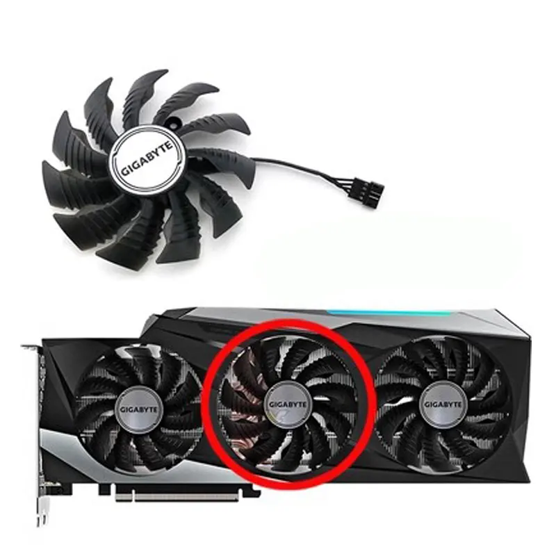 Охлаждающий вентилятор для видеокарты GIGABYTE RTX 3070TI, RTX 3080, 3080TI, 3080