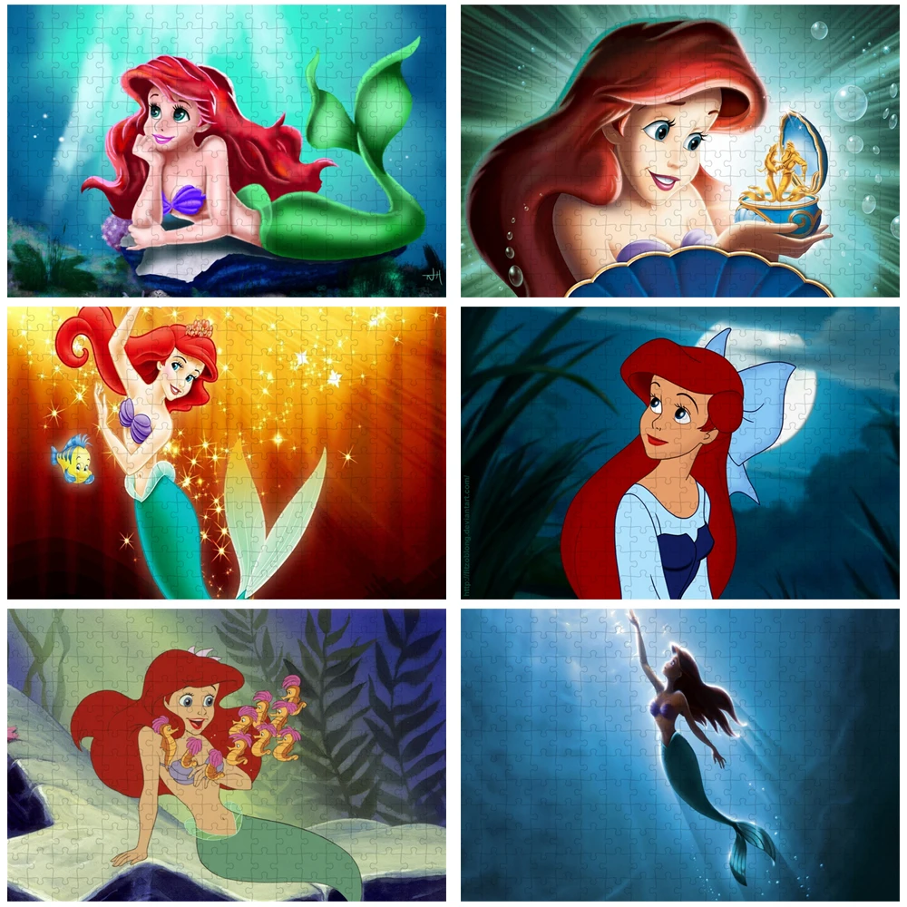 

Ariel Jigsaw Puzzles Little Mermaid Cardboard Puzzle Disney Princess Puzzles Toys Hobbies Disney Cartoon Decompressing Hobbies