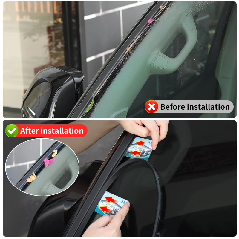 For Toyota 2010-2023 Land Cruiser Prado 150 LC150 Lexus 460 Windshield Rubber Seal Waterproof Dustproof Anti-Noise Accessories