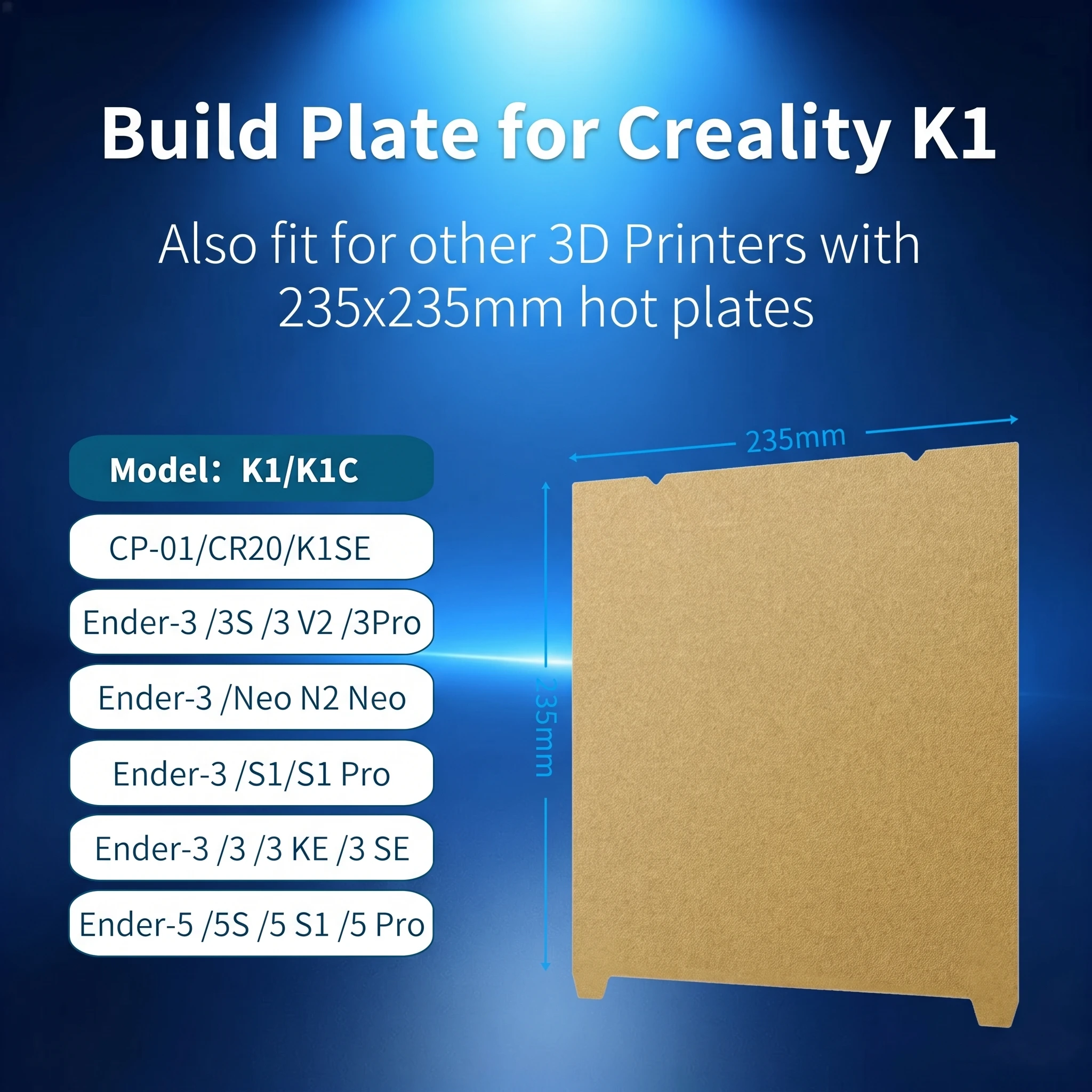 両面磁気スプリングスチールビルドプレート 235x235mm - Creality Printer Ender 3 V3 のレビューと価格