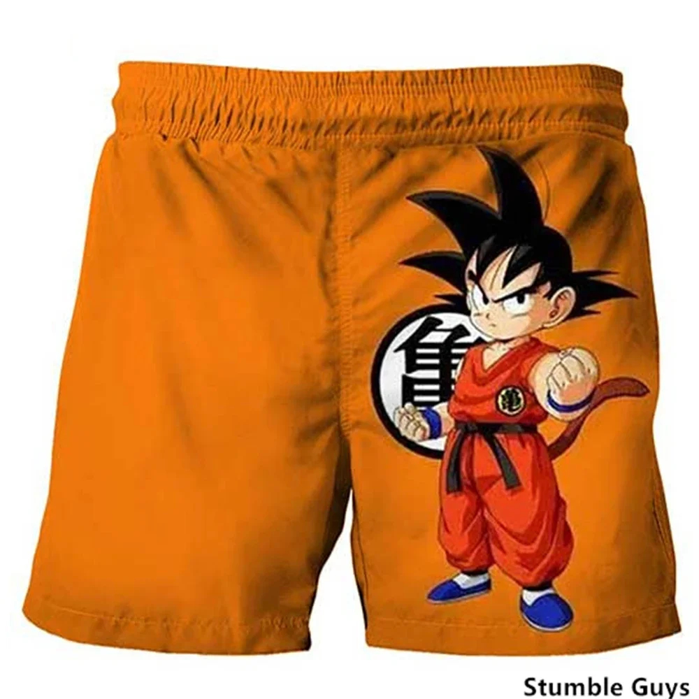 

Детские летние пляжные брюки Goku, пляжные шорты с 3D-принтом дракона