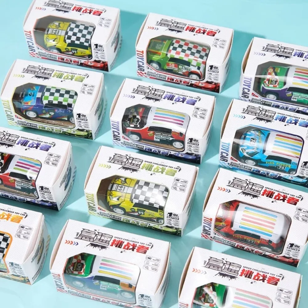 Childrens Boxed Pull Back Tin Car Toy Model Vehicle for Kids Racing Playtime Fun Party Favor Gift for Students and Boys
