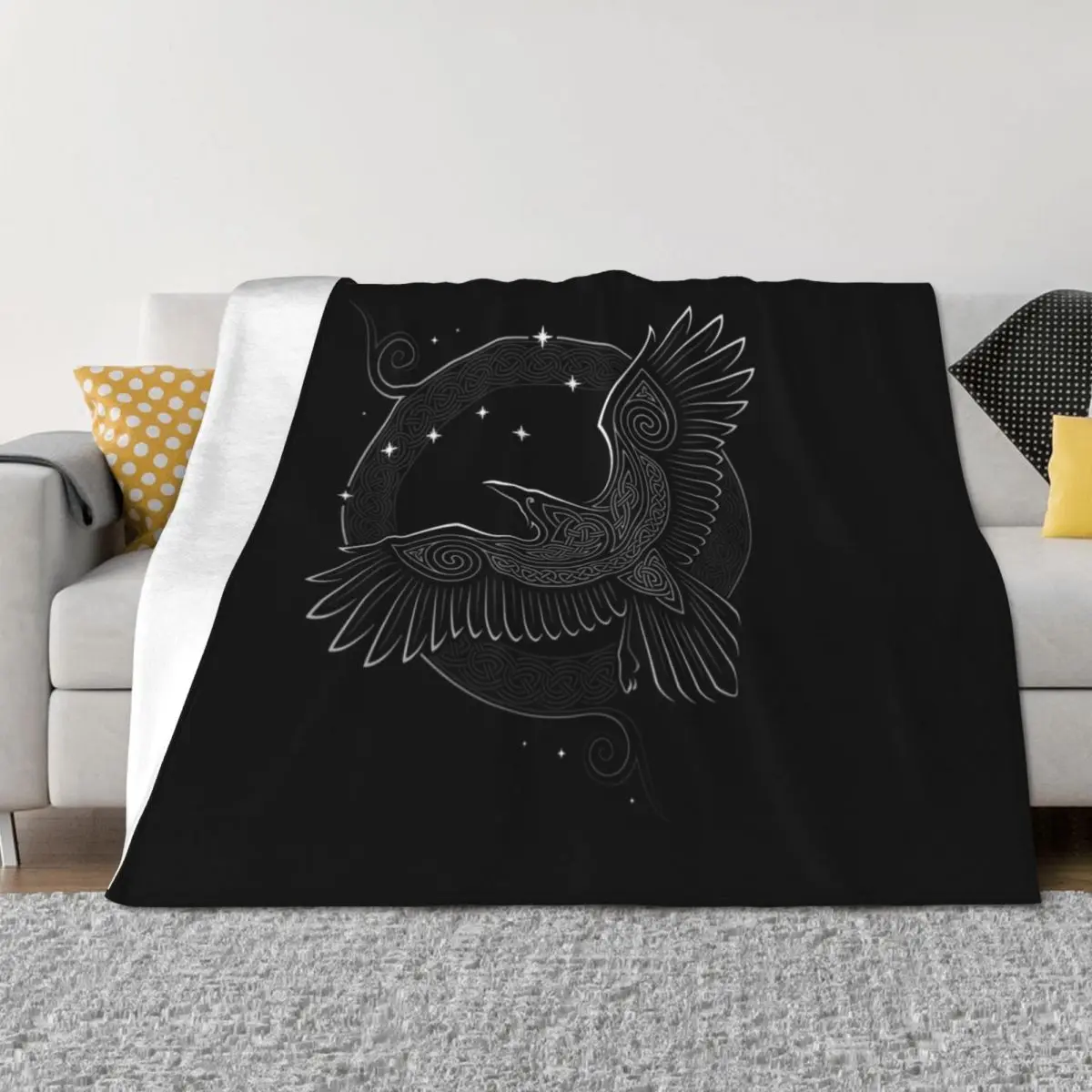 

NORTHERN RAVEN Throw Blanket bed plaid Blankets For Sofas Decoratives Soft Plaid Blankets