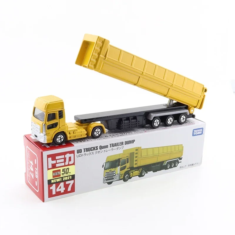 

Takara Tomy Long Type Tomica No.147 UD Trucks Quon Trailer Dump Diecast Automotive Metal Alloy Die-casting Car Model Boys Toy