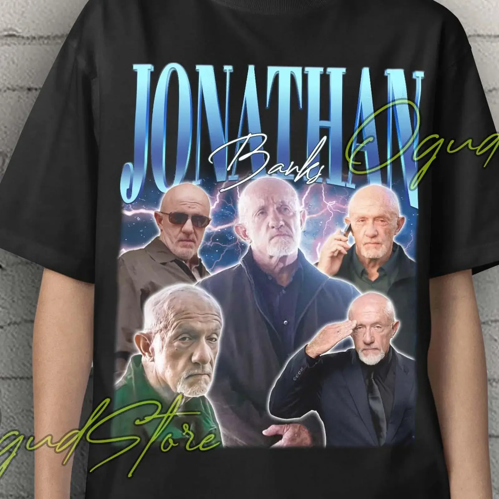 Retro 90s Jonathan Banks T Shirt Mike Ehrmantraut Papa Casual  vintage Washed graphic streetwear Unisex fashion Versatile