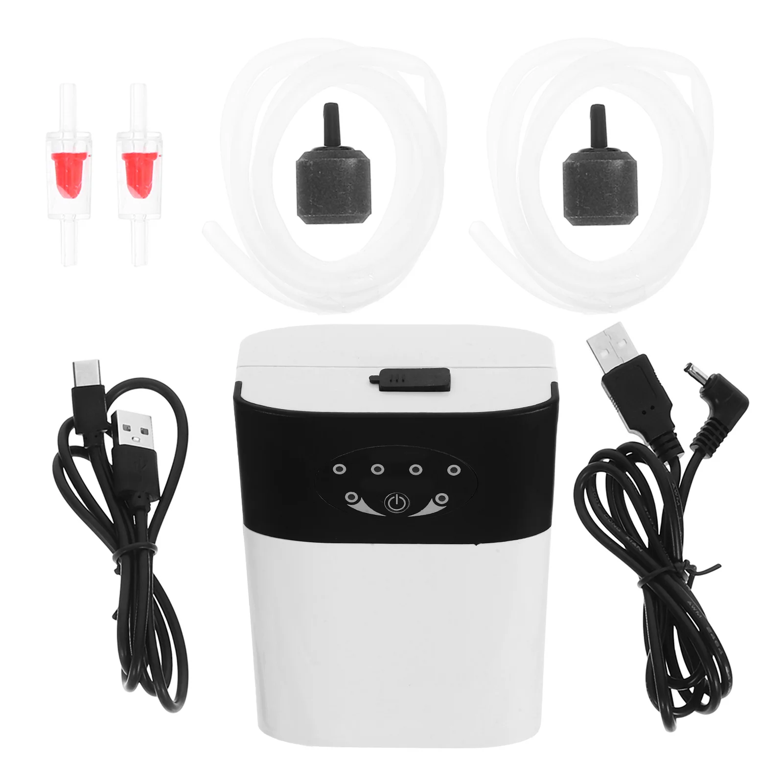 

1Set Dual Outlet Oxygen Pump Ultra Quiet Adjustable Bubble Rate High Oxygen Output Reliable Aquarium Fish Tank Air Pump