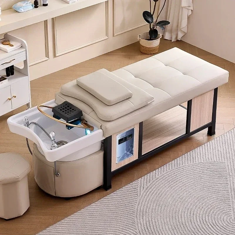 #Head Spa Hair Washing Bed Equipment Stylist Foot Sink Shower Shampoo Chair Salon Luxury Adult Shampouineuse Salon Furniture611 - view 4