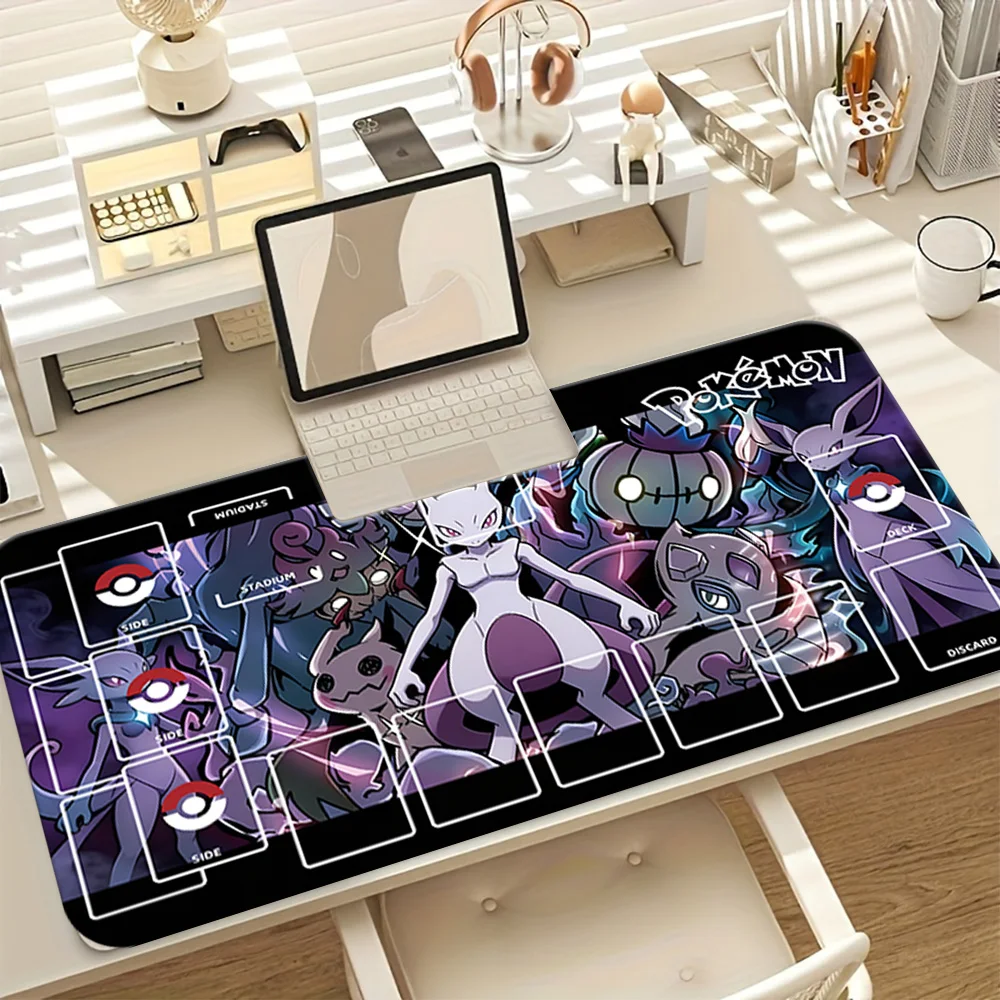 Pokemon Mewtwo Psychic Type Pokemon Collection TCG Playmat Large Non-Slip Gaming Mouse Pad Desk Mat
