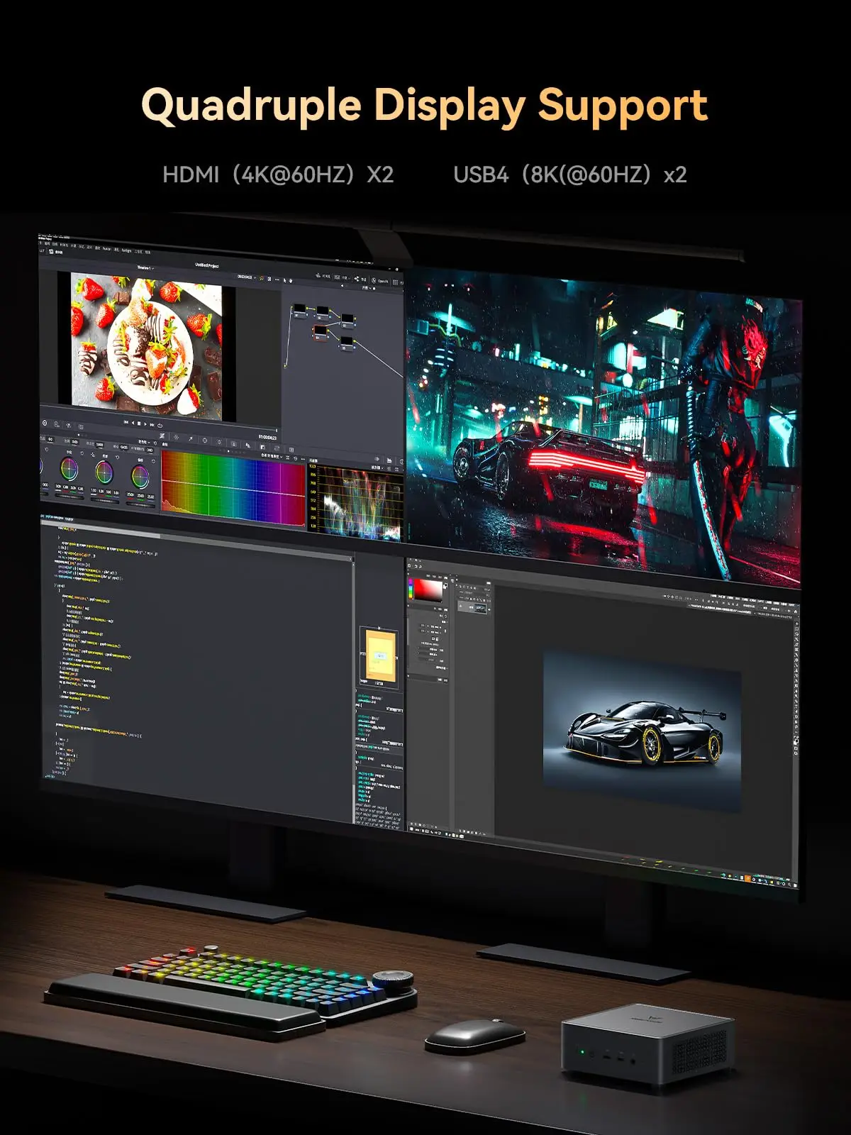 새로운 MINISFORUM UM790 Pro 미니 PC AMD Ryzen 9 7940HS 게임용 미니 PC 창 11 DDR5 5600MHz USB4 WiFi 6E 데스크탑 미니 컴퓨터 썸네일 3
