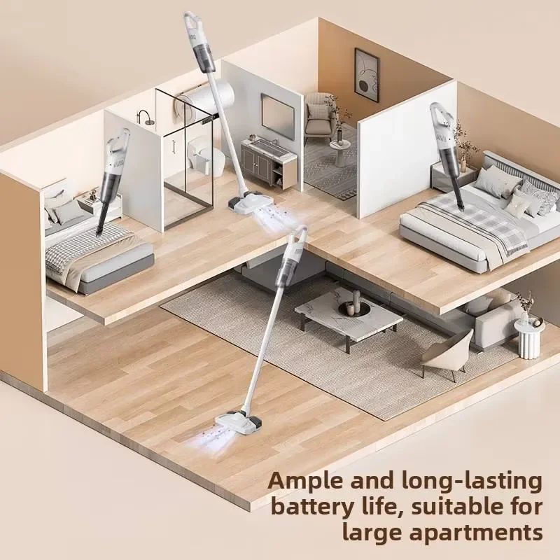 Wireless Handheld Vacuum Cleaner Bagless Strong Suction Smart App Control Lightweight Home Cleaning Device Wet Dry Mopping