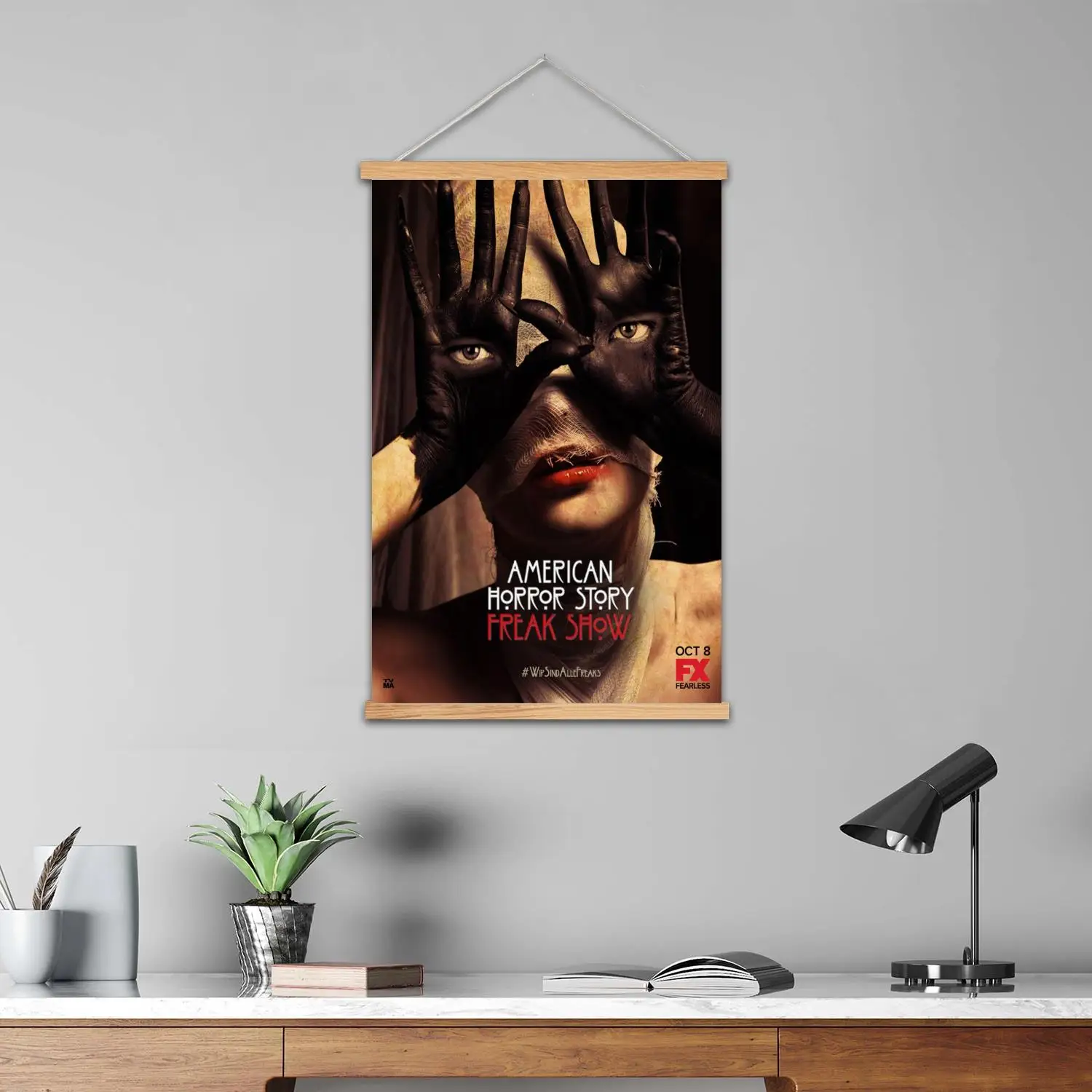 ahs freak show Framed Wall Painting Canvas Art Poster, Wall Art  Modern Family Bedroom Decor Posters,Decorative painting
