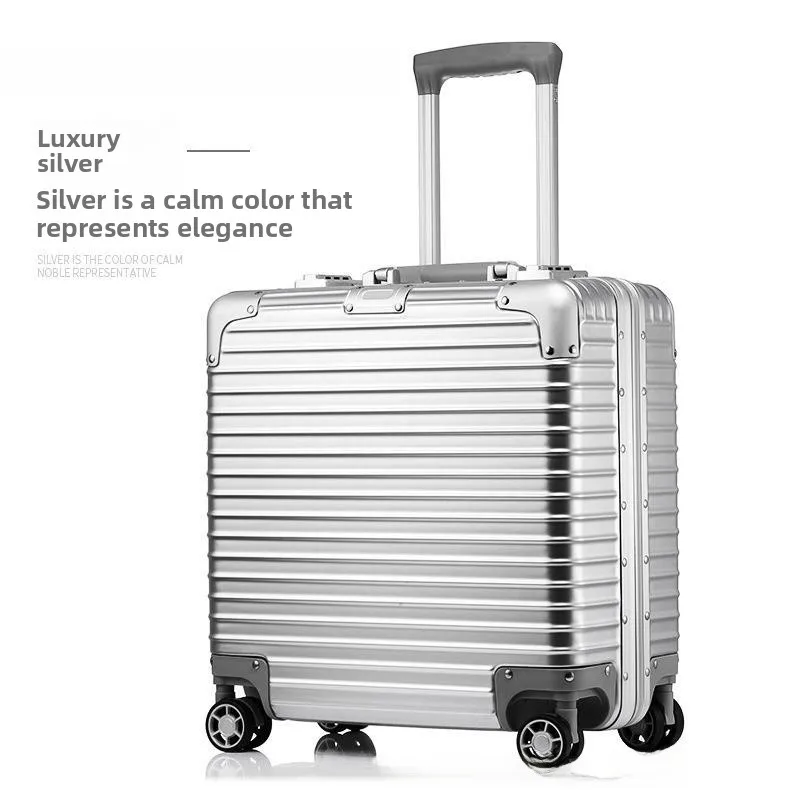 

Faionable 8-Inch Aluminum Frame Lage Carry-On Suitcase Password Travel Bag ex Airplane Suitcase mat Luxury S...