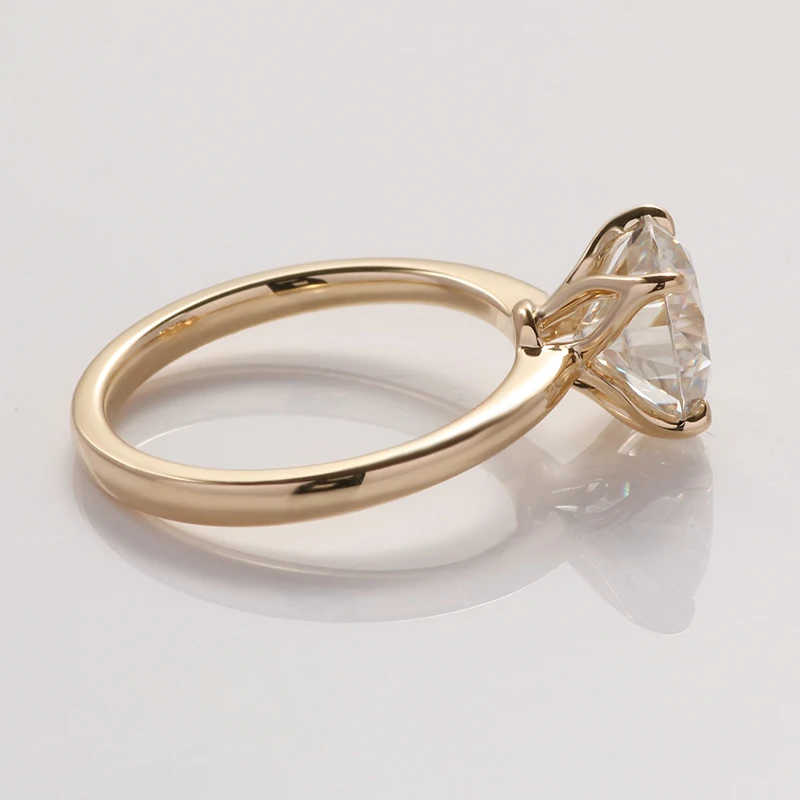 بروفانس 10K/14k/18k مويسانيتي خواتم الخطبة للنساء 1.2CT D اللون VVS1 سوليتير خواتم الزفاف النسائية شهادة GRA