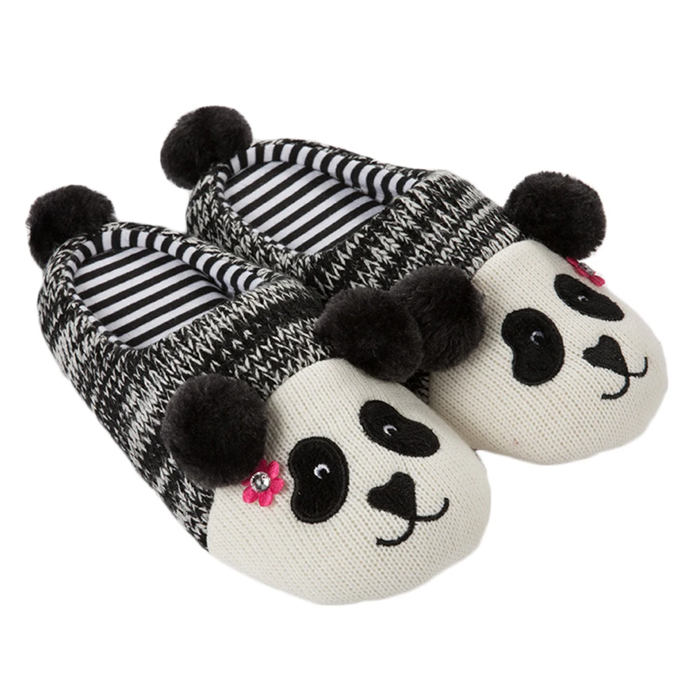 

Panda Cotton Slippers Shoes Winter Household Bear Cozy Lining Soft Indoor Kids Adults Bedroom Kitchen Study