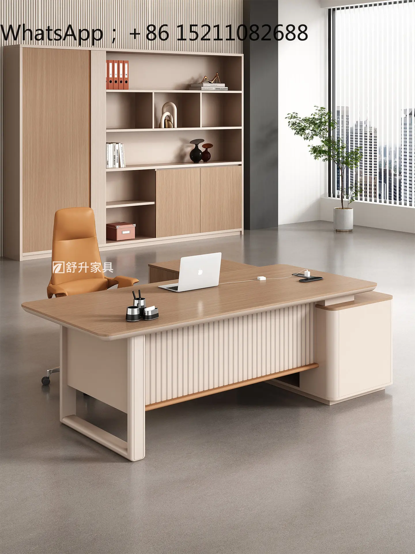 LLY new boss desk light luxury high sense atmosphere fashion president manager office furniture table and chair combination