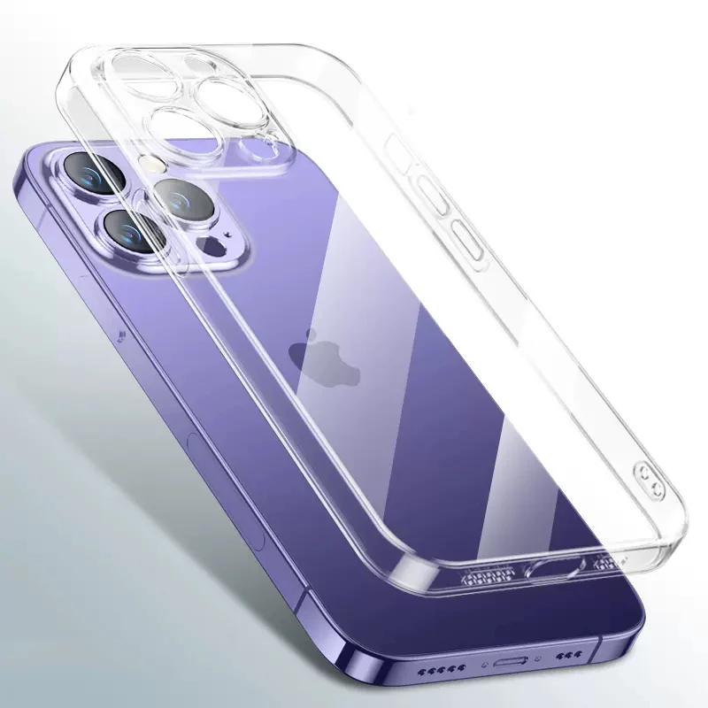 Transparent Phone Case For iPhone 15 11 12 13 14 Pro Max Soft TPU Silicone For iPhone X XS Max XR 8 7 Plus Back Cover Clear Case