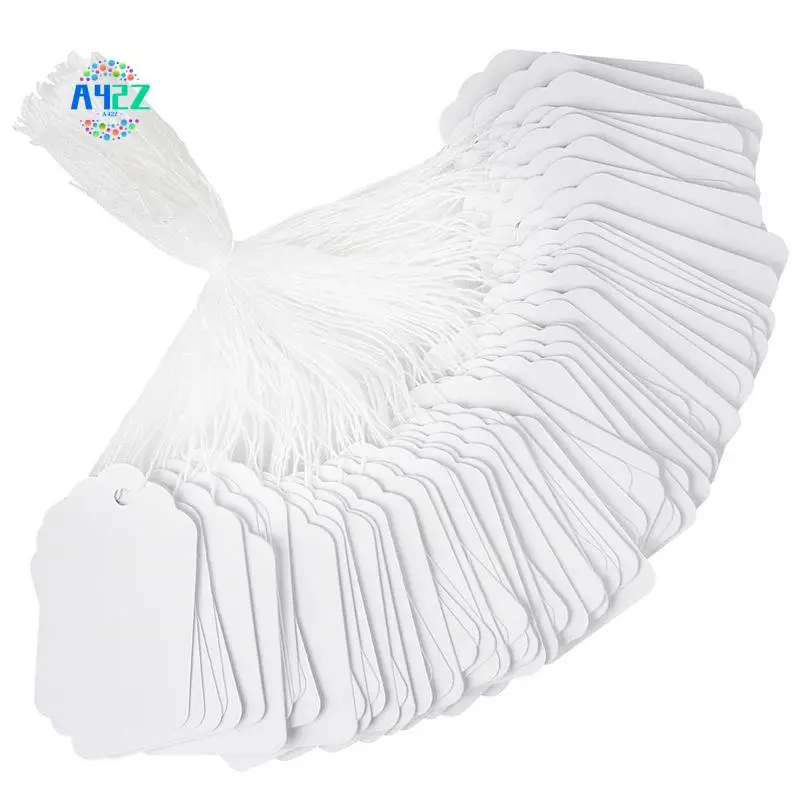 

A42Z-White Price Tags With String - 1000PCS Pre-Strung String Tags For Pricing, Paper Hang Tags Merchandise Tags