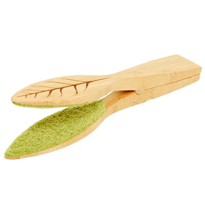 Imagem -05 - Portátil Handheld Plant Leaf Cleaning Tongs Ferramenta de Limpeza de Folhas de Madeira Brush Clip Acessórios de Jardim Quintal Novo