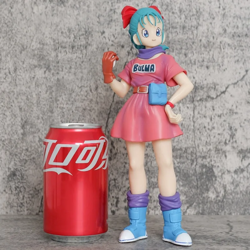 Bandai Dragon Ball Anime Figure Childhood Bulma Pretty Girl Action Figures Statue Model Doll toy Collectible Rooms Decoration