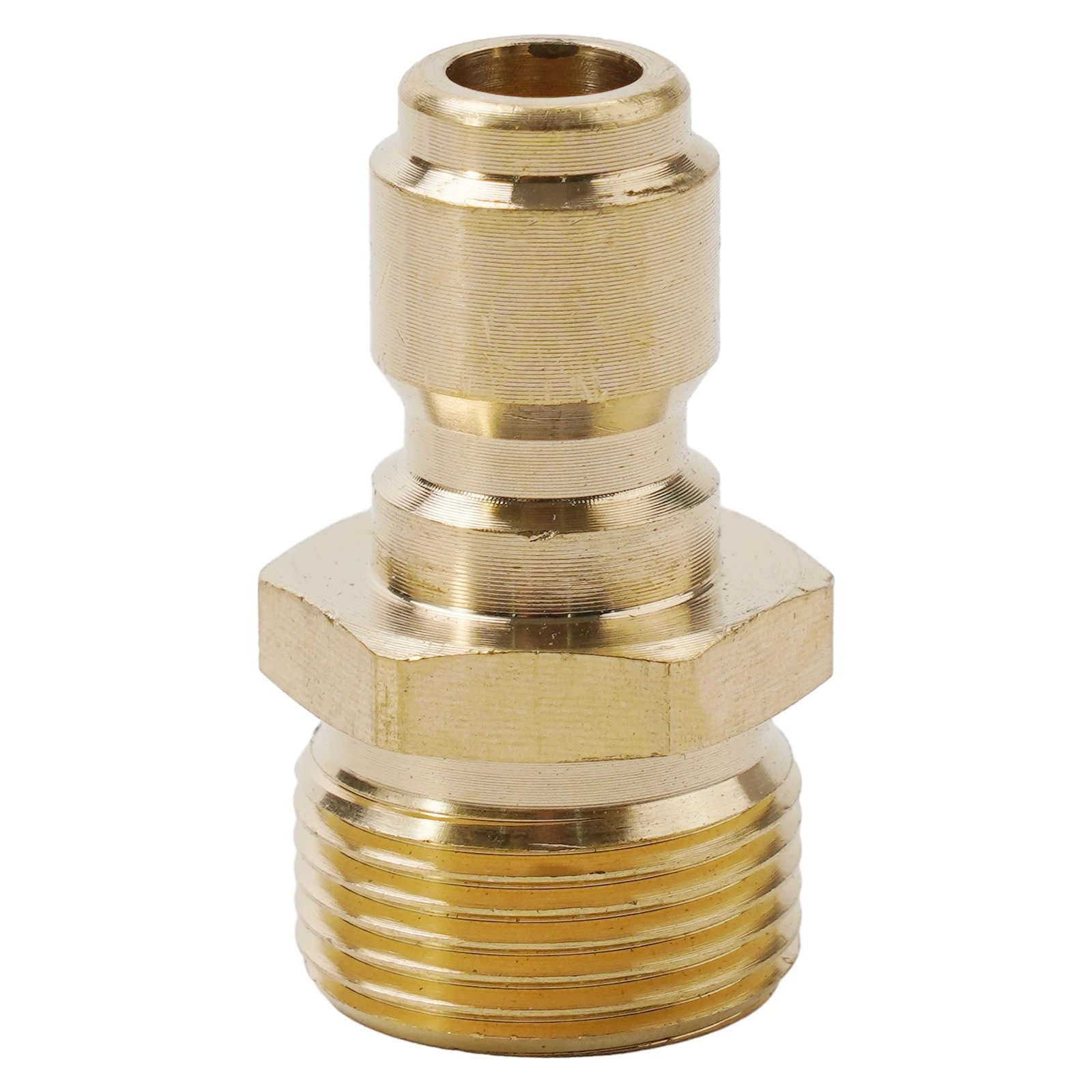 Brass M22 Female Pipe Thread Connector and M22 Male Socket Quick Connect Adapter 3/8 Inch for Pressure Washers