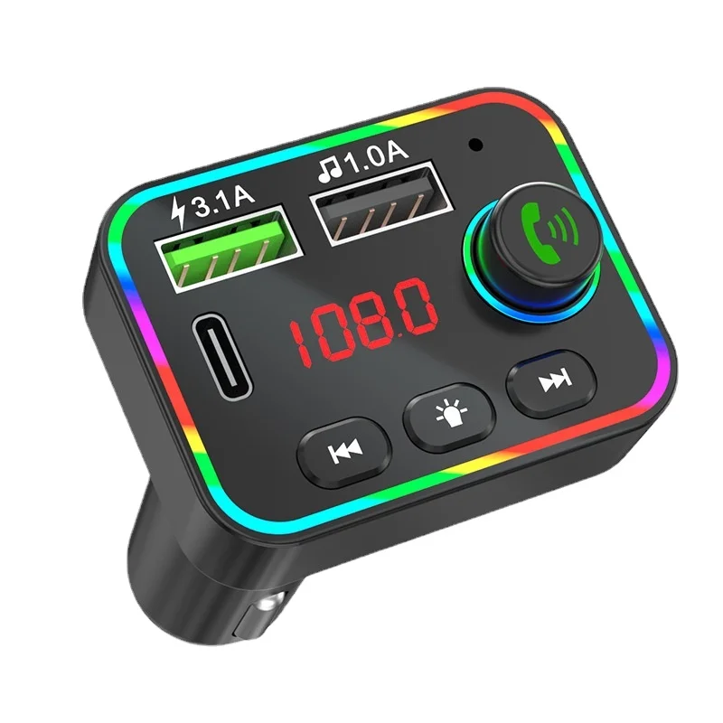 

CAR F4 Car Bluetooth Player, FM Transmitter, Hands-free Calling, Lossless Sound Quality, Mobile Charging, Car MP3