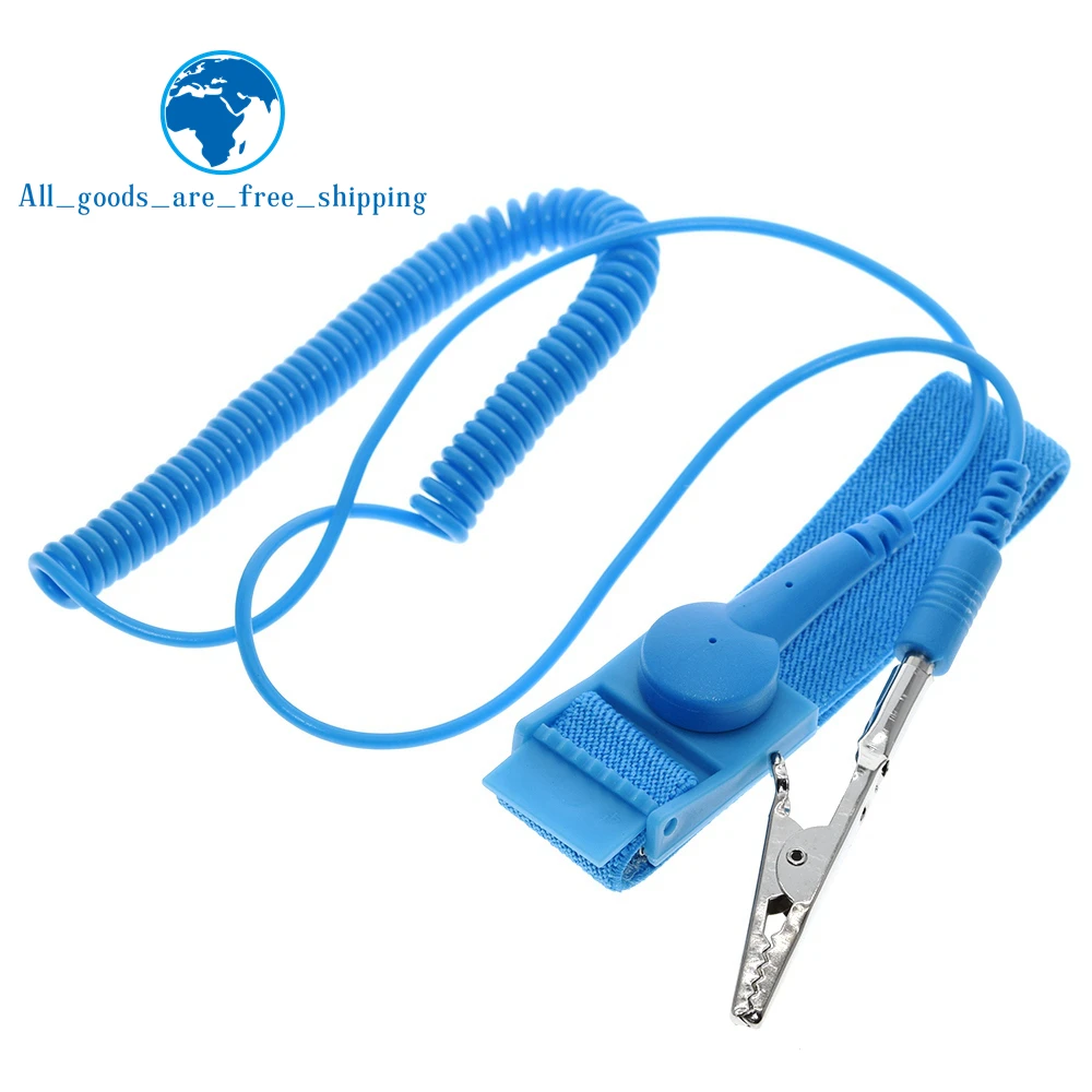 TZT Cordless Wireless Clip Antistatic Anti Static ESD Wristband Wrist Strap Discharge Cables For Electrician IC PLCC worker