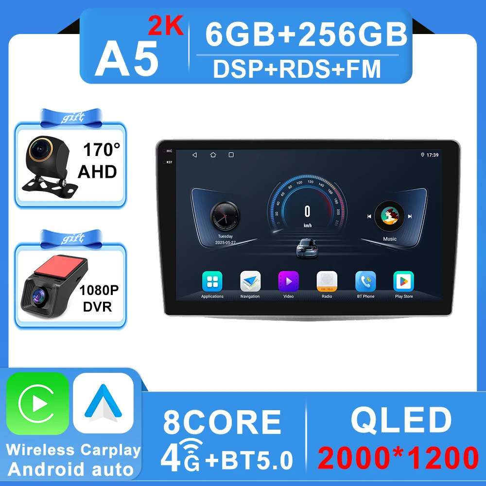 Android 16 Autoradio Stereo Voor Alfa Romeo MiTo 955 2008-2016 Auto Cireless Carplay GPS Navigatie Multimedia Video speler 2Din