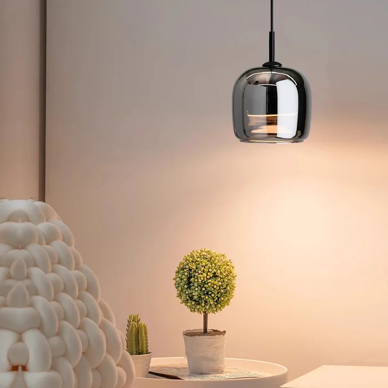 Bedroom Bedside Chandelier Creative Restaurant Light Modern Master Bedroom Room Restaurant Light Bed Light Glass Chandelier
