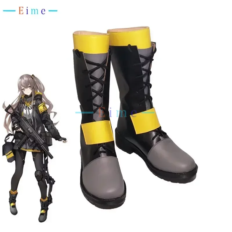 Game Girls Frontline Ump45 Cosplay Shoes Halloween Carnival Boots Cosplay Prop PU Leather Shoes Custom Made