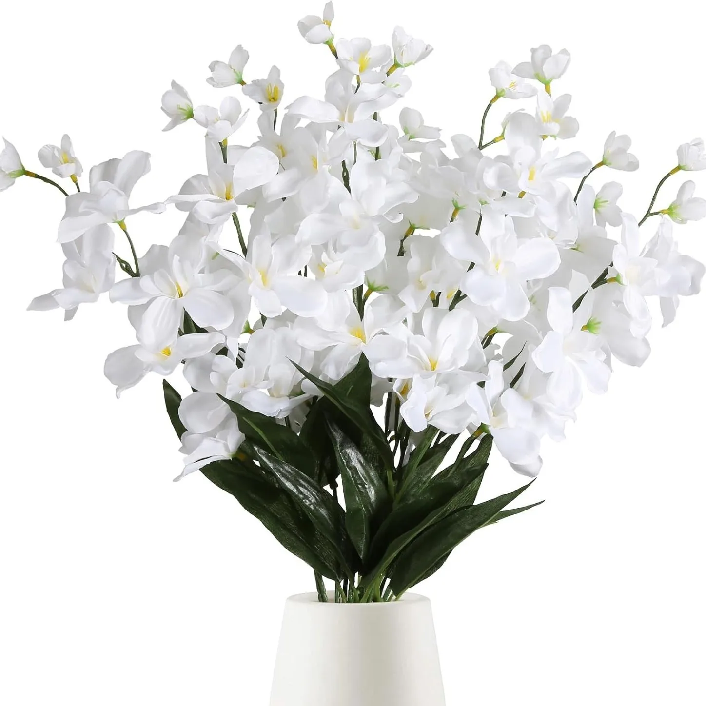 5 Stück 27 Zoll große lila-blaue künstliche Orchideenblüten für Hochzeitssträuße, Heim- und Restaurantdekoration – Detail 7