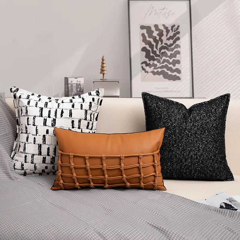 30x50/45X45CM Light Luxury Throw Pillow Cover French Geometry Stamping Waist Cushion Cover Decor Home Decorative Pillowcase