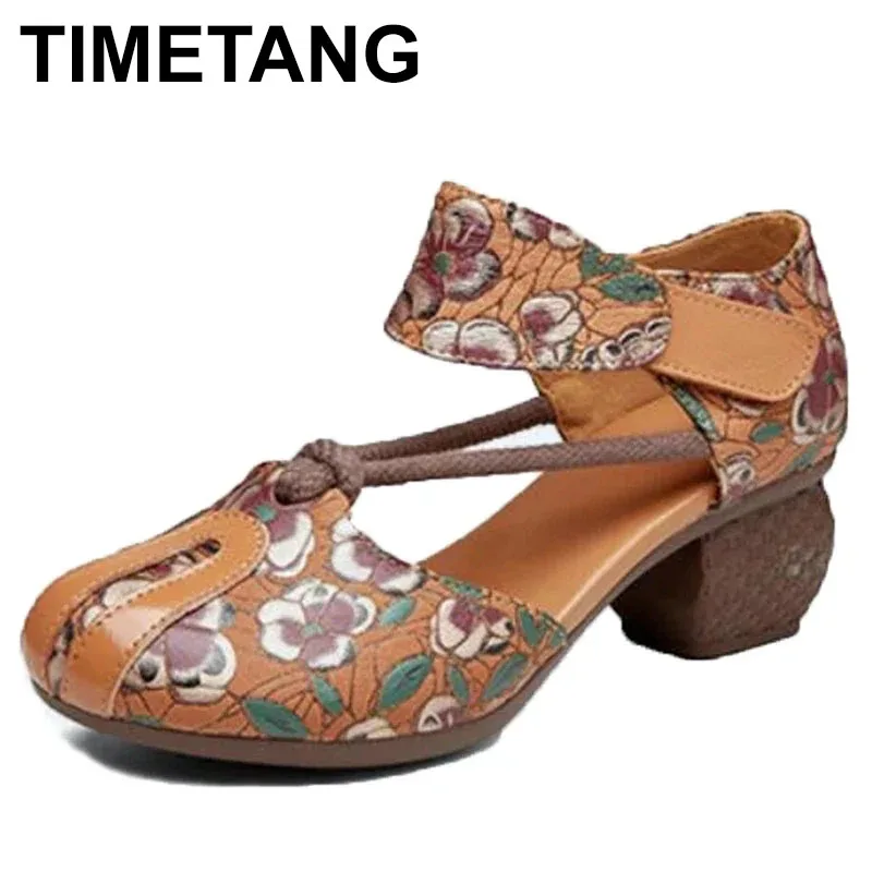 

2025 4,5 см туфли-лодочки на танкетке из коровьей кожи, этнические туфли на мелкой платформе с принтом крючков, женские летние модные роскошные сандалии