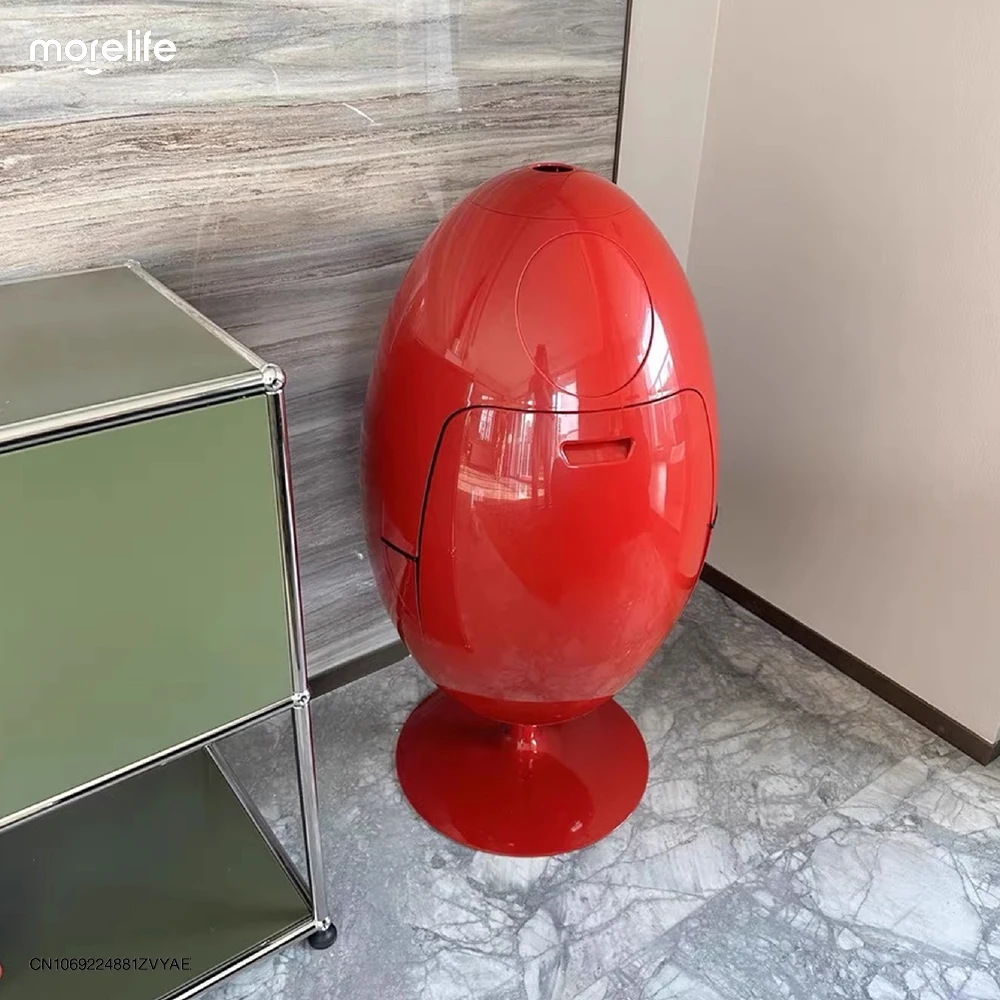 

Creative Dinosaur Egg Shaped Garbage Bin Floor Decoration Futuristic Technology Sense Garbage Bin Furniture