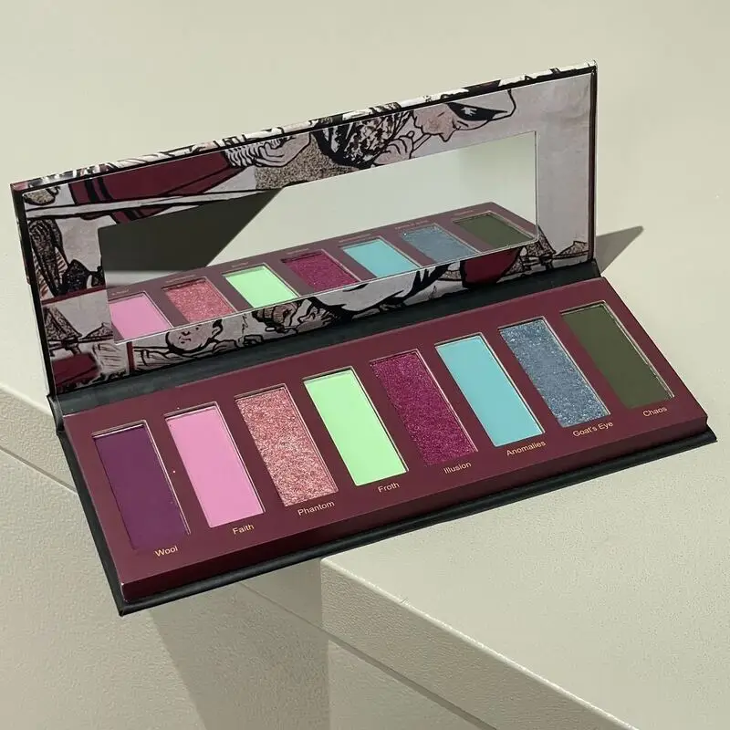 Multi-functional Eight-color Eyeshadow Palette, Smoky Matte Cos Stage, European And American Dazzling Blue-green