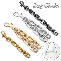 Cadena de Metal de repuesto para asa de bolso, accesorios de extensión para correa de bolso, color negro, plateado y dorado, 11,8 cm