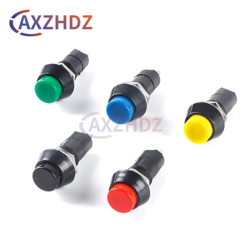 10PCS PBS-11A 12mm self-locking Plastic Push Button Switch Latching Switchs 1A 250V AC 2PIN PBS-11B